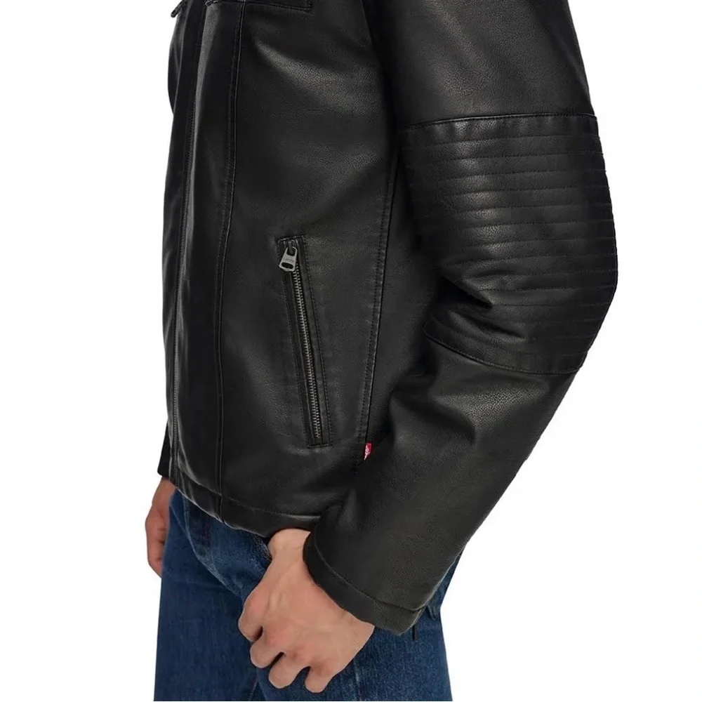 ❤️‍🔥Firm Price❤️‍🔥 Levi's faux leather hooded moto racer jacket - Picture 8 of 16
